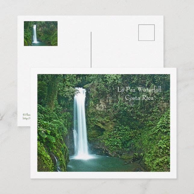 Cartão Postal La Paz Waterfall, Costa Rica (Frente/Verso)