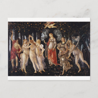Cartão Postal La Primavera (Primavera) por Sandro Botticelli