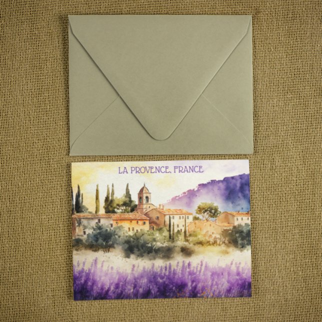 Cartão Postal La Provence France Painting (la provence france postcard)