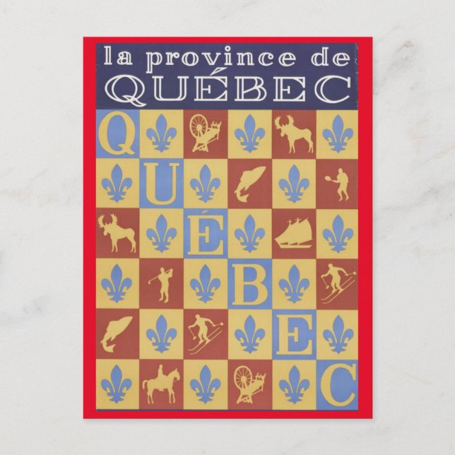Cartão Postal La province de Québec (Frente)