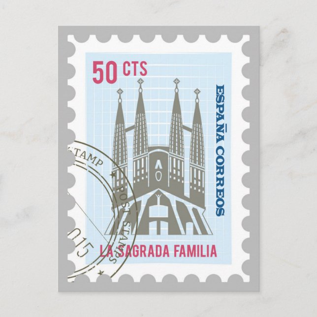 Cartão Postal La Sagrada Familia (Frente)