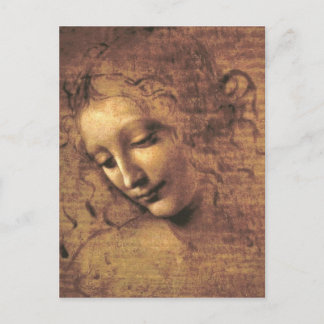 Cartão Postal La Scapigliata por Leonardo da Vinci