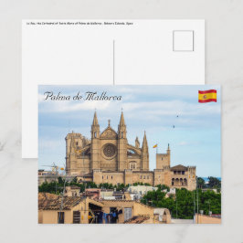Cartão Postal La Seu, a Catedral de Palma de Mallorca - Espanha
