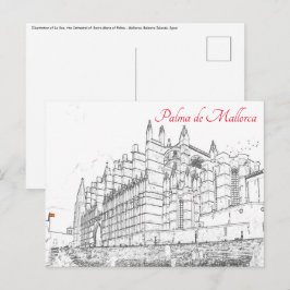 Cartão Postal La Seu, Catedral de Palma de Maiorca - Espanha