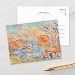 Cartão Postal La Sologne | Louis Valtat<br><div class="desc">La Sologne (1918) | Arte original do artista francês Louis Valtat (1869-1952). A pintura retrata uma paisagem abstrato moderna em cores laranja,  azul e verde brilhantes. Use as ferramentas de design para adicionar texto personalizado ou personalizar a imagem.</div>