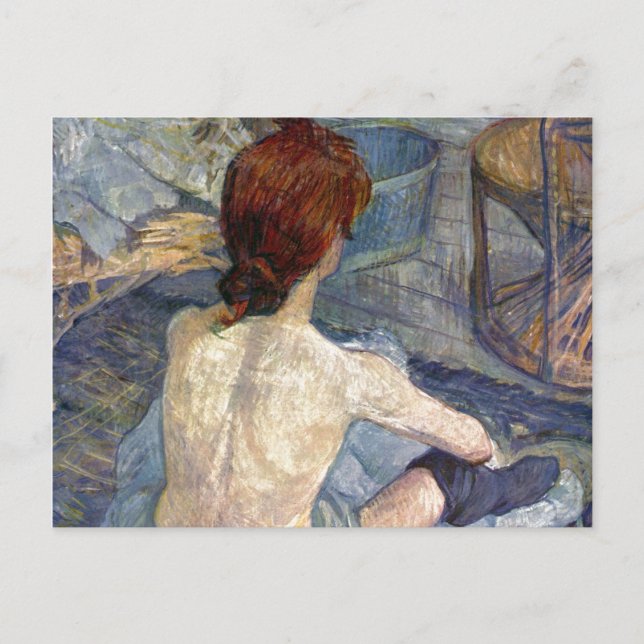 Cartão Postal La Toilette Rousse - Toulouse-Lautrec Painting (Frente)
