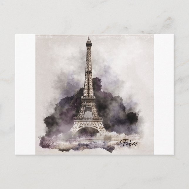 Cartão Postal La Tour Eiffel de Paris. (Frente)
