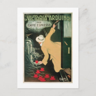 Cartão Postal La Victoria Arduino Vintage Café Bebida Arte
