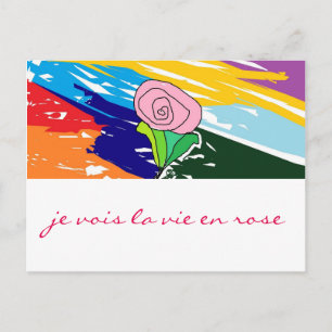 Cartão Postal La vie en Rose card