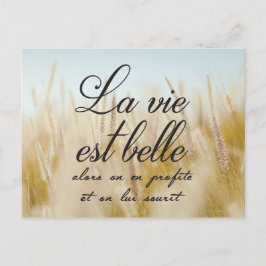 Cartão Postal La vie est belle