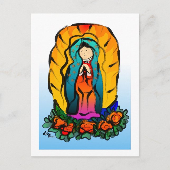 Cartão postal La Virgin de Guadalupe (Frente)