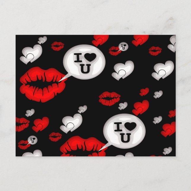Cartão Postal Lábios e conversa de amor (Frente)