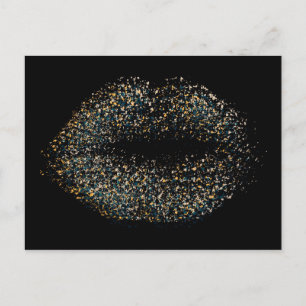 Cartão Postal Lábios modernos de arte Abstrato nº 4