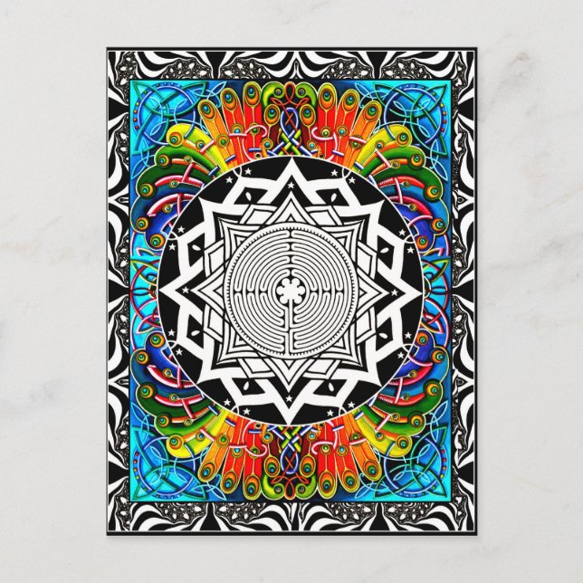 Cartão Postal Labirinto, Caminho Da Resistência Mínima (Frente)