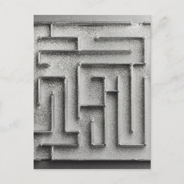 Cartão Postal labirinto prateado (Frente)