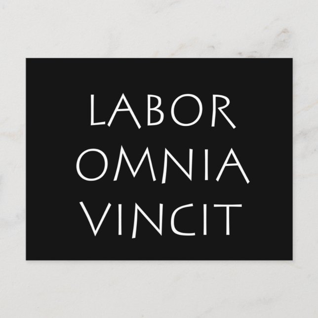 Cartão Postal Labor omnia vincit (Frente)