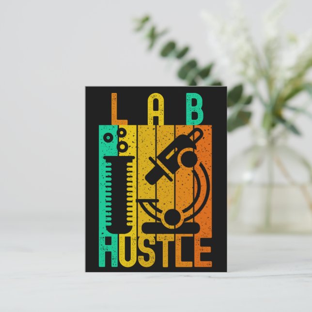 CARTÃO POSTAL LABORATÓRIO AGITADO - #VIDADELAB (Em pé/Frente)