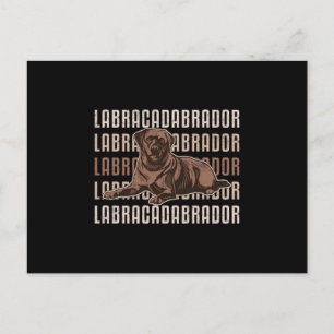 Cartão Postal Labracadabrador Labrador Cachorro de Retriever Cac