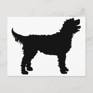 Cartão Postal Labradoodle Dog (a preto)