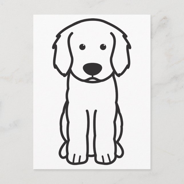 Cartão Postal Labradoodle Dog Cartoon (Frente)