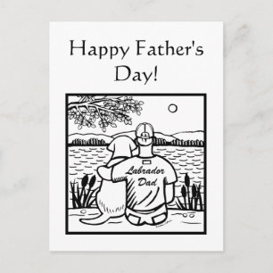 Cartão Postal Labrador e Pai