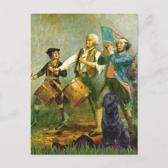 Cartão Postal Labrador (preto) - Espírito de '76 (Frente)