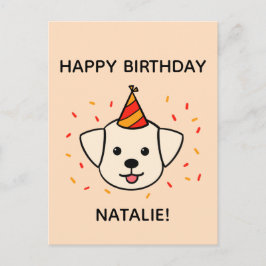 Cartão Postal Labrador Retriever Dog | Saudação de Aniversário L