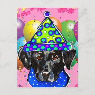 Cartão Postal Labrador Retriever preto