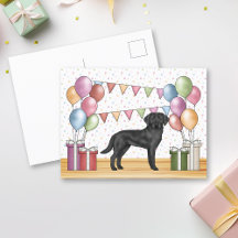 Labrador Retriever Preto Lab Cachorro Aniversário 