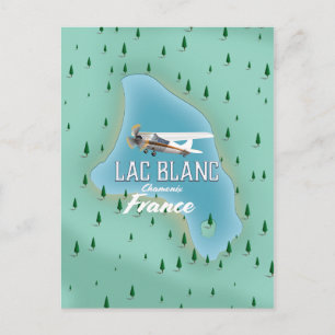 Cartão Postal Lac Blanc,Chamonix, mapa da frança
