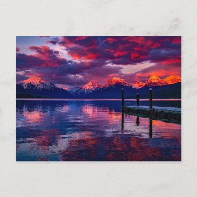 Cartão Postal Lac McDonald, Montana (Frente)