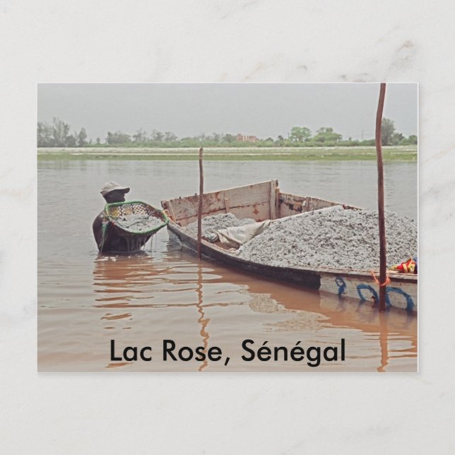 Cartão Postal Lac Rosa, Sénégal (Frente)