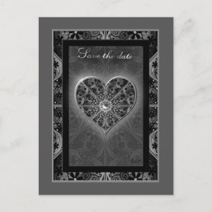 Cartão Postal Lace preto cerâmico