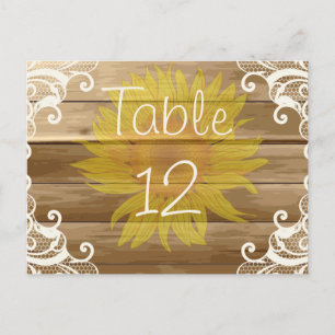 Cartão Postal Lace Vintage e Girassóis