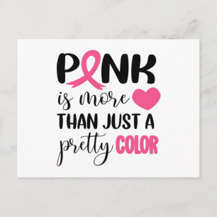 Cartão Postal Laço de conscientização do câncer de mama rosa