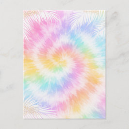 Cartão Postal Laço Dye Pastel Rosa Chic Feminino
