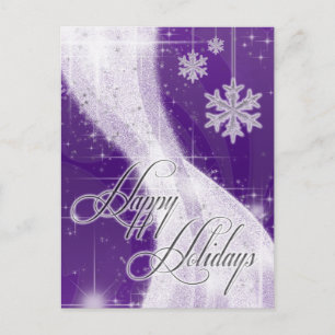 Cartão Postal Laço Estrela Nevada (roxo profundo)