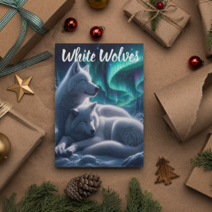 Cartão Postal Laço Etéreo Lobos Brancos Descansando