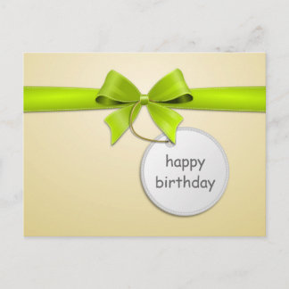 Cartão postal laço feliz aniversário