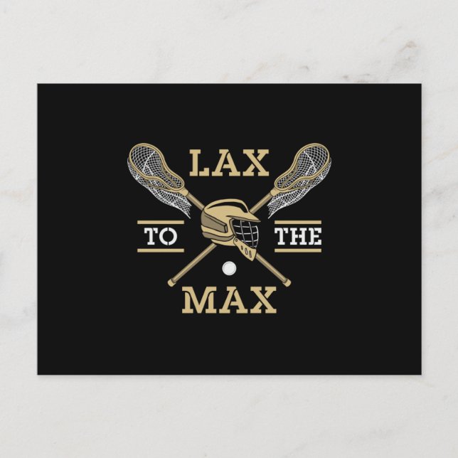 Cartão Postal Lacrosse Player Lax To Max Stick Funny Gift (Frente)