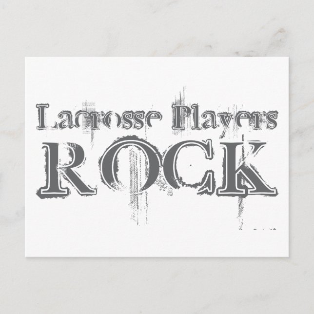 Cartão Postal Lacrosse Players Rock (Frente)