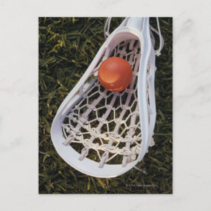 Cartão Postal Lacrosse Stick and Ball