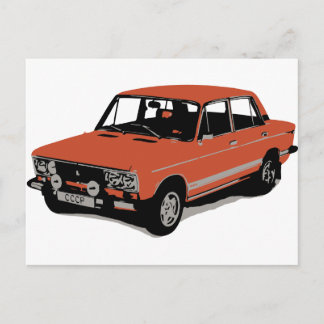 Cartão Postal Lada - O Carro Russo Soviético