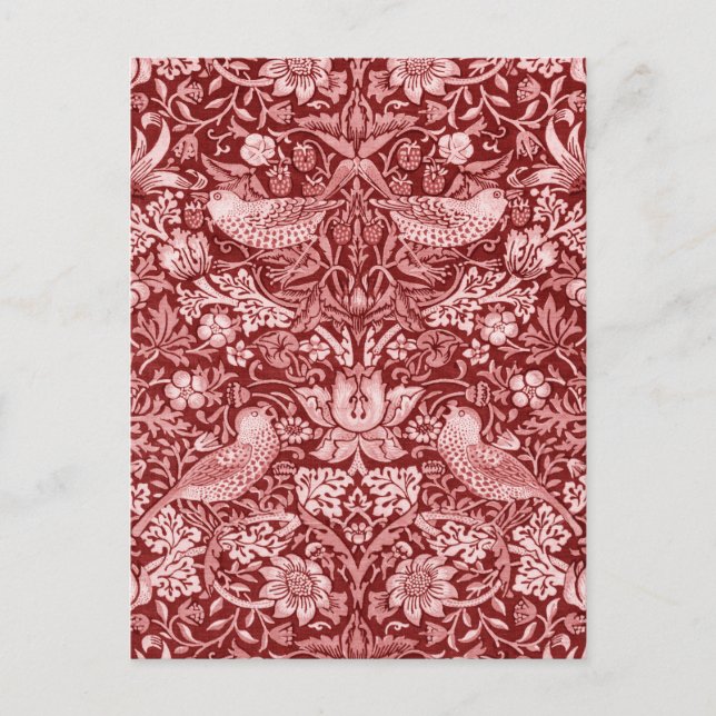 Cartão Postal Ladrão de Morango Grená, William Morris (Frente)