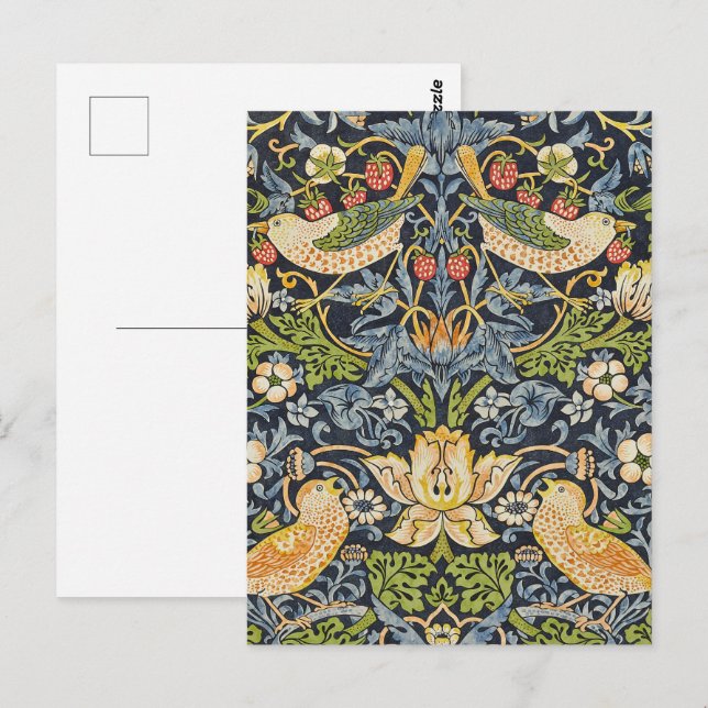 Cartão Postal Ladrão de Morango Morris Azul Marinho Arte Fina Vi (Frente/Verso)