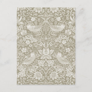 Cartão Postal Ladrão de Morangos Marfim, William Morris