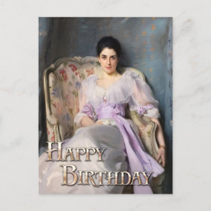 Cartão Postal Lady Agnew de Lochnaw 1864 Feliz Aniversário