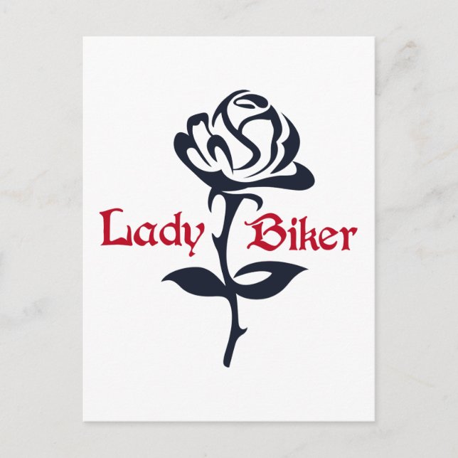 Cartão Postal Lady Biker (Frente)