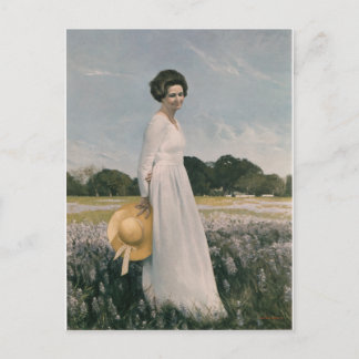 Cartão Postal Lady Bird Johnson - Aaron Shikler (1978)