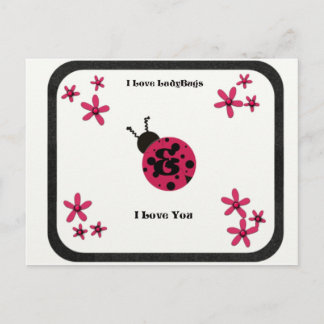 Cartão Postal Lady Bug Love